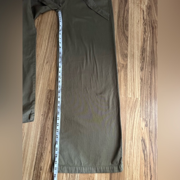 BLANKNYC High Waisted Relaxed Wide Leg Dress Pants Button Fly, Tie Olive Gree 28 - Picture 8 of 11